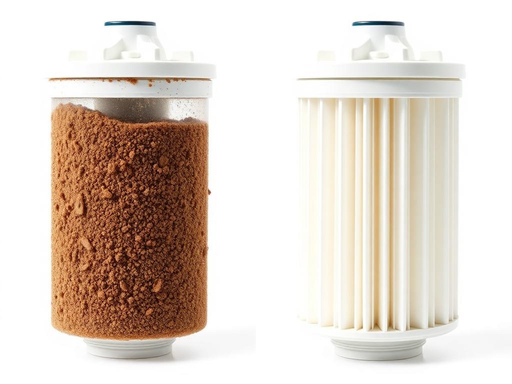 Filter comparison - before and after